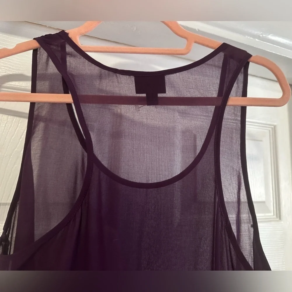 Mossimo Purple Sheer top with Sequin - Picture 3 of 9